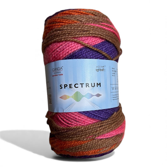 Ganga Spectrum Multicolour Yarns 100gms/ball.