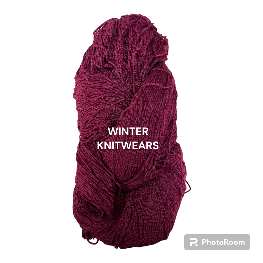 Winter Knitwears Cotton 4ply yarns 160gms/hank