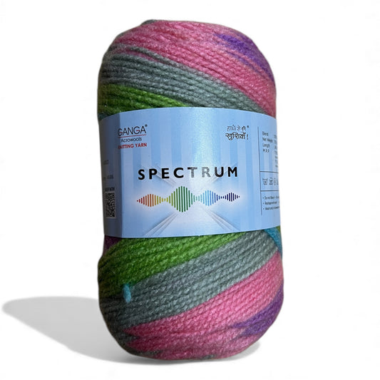 Ganga Spectrum Multicolour Yarns 100gms/ball.